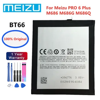 100% Оригинальный 3400 мАч BT66 Аккумулятор для Meizu PRO 6 Plus 6plus 6 + M686 M686G M686Q Сменный Аккумулятор Для Смартфона Батареи
