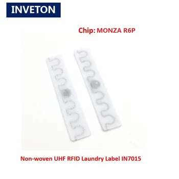 100 шт./лот пассивная моющаяся тканая UHF ткань Monza R6P RFID-бирка для белья EPC C1G2 для отслеживания гостиничных полотенец