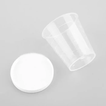10шт мерных стаканчиков для лекарств объемом 30 мл с белыми крышками, крышка, прозрачный контейнер для жидкости, прозрачная чашка, кухонные инструменты, принадлежности для выпечки, мензурка