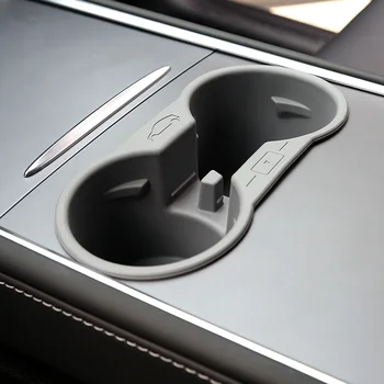 2023 Model3 Подстаканник для Tesla Model 3 Y Аксессуары для интерьера Центральная консоль Нескользящая Силиконовая вставка для стакана для воды Держатель для телефона