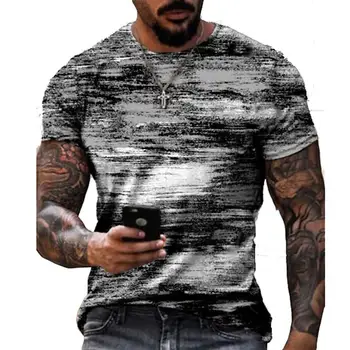 2023 Летние мужские футболки с 3D-принтом с граффити, уличная одежда, топы из полиэстера с круглым вырезом и короткими рукавами, повседневные свободные футболки, мужская одежда