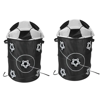 2X Складная корзина для белья для моделирования футбола, Бочки для хранения, Бочка для хранения, Магазин игрушек из полиэстеровой ткани