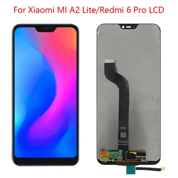 5,84-дюймовый дисплей для Xiaomi A2 Lite дисплей с сенсорным экраном, дигитайзер, замена для Xiaomi Redmi 6 Pro ЖК-дисплей Mi A2 Lite LCD