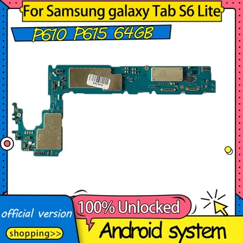64 ГБ Для Samsung Galaxy Tab S6 Lite P610 P615 Оригинальная Материнская Плата 100% Полностью Рабочая Логическая Плата Разблокирована Материнская Плата С Полными Чипами