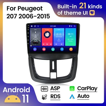 Android 8G 128G Головное устройство для Peugeot 207 CC 207CC 2006 2007 2008 2009 2010-2015 Автомобильный радио Стерео мультимедийный плеер Carplay + Auto