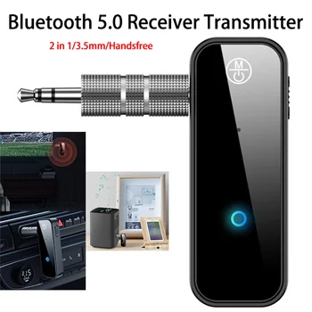Bluetooth 5.0 Приемник передатчик 2 в 1 Разъем 3,5 мм Беспроводной адаптер Аудио AUX адаптер Автомобильный аудио Музыка Aux гарнитура громкой связи
