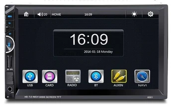 DHL/FedEx 5шт 2Din HD 7-дюймовый Сенсорный экран Автомобильного монитора 2 DIN Стерео авторадио 8001 MP5 Заднего вида Camra Bluetooth 8001
