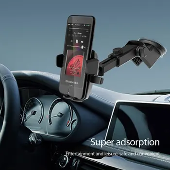 Автомобильный держатель для телефона с присоской, выдвижная подставка для мобильного телефона с GPS-поддержкой для iPhone 13 12 11 Xiaomi Huawei Samsung