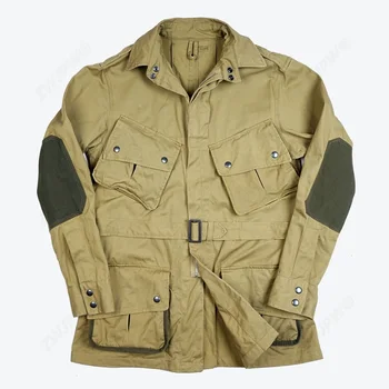 Американская куртка десантника M42 цвета хаки с винтажной оснасткой