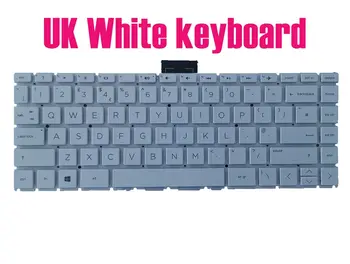 Британская белая клавиатура для HP Stream 14-ds0005na/14-ds0006na/14-ds0011na/14-ds0012na