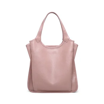 Высококачественная большая сумка через плечо из натуральной кожи, женская сумка для покупок из 100% натуральной воловьей кожи, модная одежда для девочек