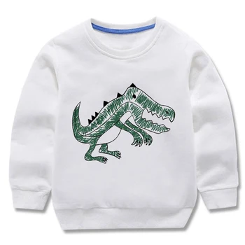 Детские рубашки, футболка для детей, детская рубашка для девочек и мальчиков, детская футболка с динозавром, 2 цвета, топы с героями мультфильмов, одежда, одежда