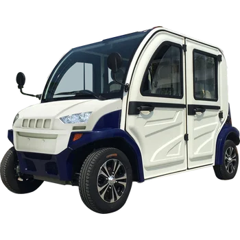 Дешевый 4-местный электрический мини-автомобиль для взрослых / 4-Колесный Полностью закрытый электрический промышленный автомобиль / Электромобиль