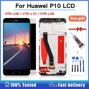 Для Huawei P10 ЖК-дисплей С Сенсорным Экраном Дигитайзер В Сборе Для Huawei P 10 VTR-L09 VTR-L10 VTR-L29 ЖК-дисплей С Рамным Экраном