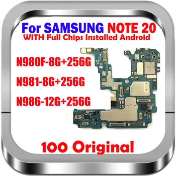 Для Samsung Galaxy NOTE 20 5G Ultra N980F N981B N981U N986B N986UN985F Материнская Плата Европейской Версии Origina Разблокирована Основная Логическая Плата