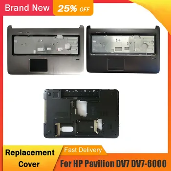 Для ноутбука HP Pavilion DV7 DV7-6000 Подставка для рук с ЖК-дисплеем с отверстием для отпечатка бахромы, замена верхнего нижнего корпуса, Задняя крышка