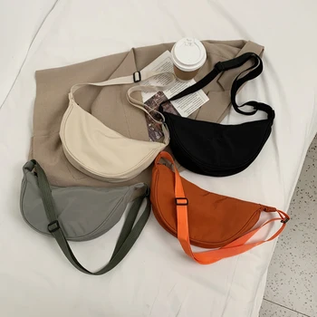 Женская сумка-мессенджер, модная сумка через плечо, легкие Женские нейлоновые маленькие сумки через плечо, винтажные Женские сумочки для девочек, тканевые сумки