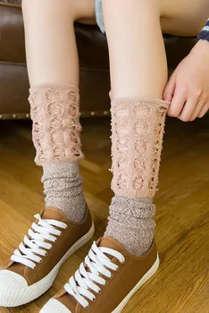 Женские носки Из высококачественных хлопчатобумажных смесей, Сетчатые вязаные носки, Зимние Теплые толстые компрессионные чулочно-носочные изделия Coolmax, Зимние ботинки, женские носки