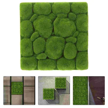 Искусственный декор стены из мха, Искусственные зеленые растения, панели из искусственного коврика, Декоративная доска для газонной зелени, Имитация травяных растений