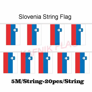КАФНИК, 5 метров, 20 граней, 14*21 см, флаг Словении, баннерная планка для украшения вечеринки/Всемирного карнавала