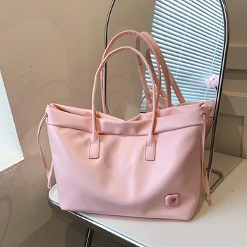 летняя новая женская сумка большой емкости, нейлоновая сумка через плечо, модная сумка-тоут, сумка для покупок, дорожная сумка, кошелек, школьный ранец