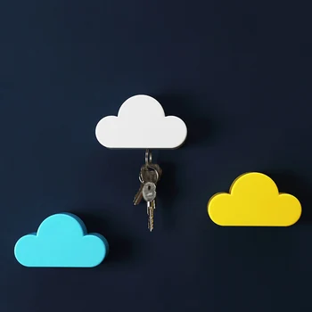 Магнитные крючки Держатель для домашнего хранения Крючки Магниты в форме креативного облака Ключи Надежно защищены Магнитные крючки Настенный держатель для ключей Инструменты