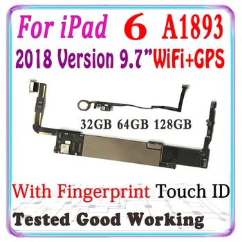 Материнская плата A1893 с Wi-Fi и GPS для ipad 6 9,7-дюймовая материнская плата с разблокированным Touch ID для ipad 6 Логическая плата A1893 Очистите iCloud