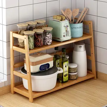 Многоуровневый кухонный стеллаж для хранения Многофункциональная стойка для хранения кастрюль и посуды В Гостиной Различные стеллажи для хранения, стабильные и долговечные