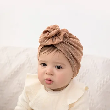 Модная детская шапочка-тюрбан, милые аксессуары для волос, всесезонный реквизит для фотосессии, детская повязка на голову