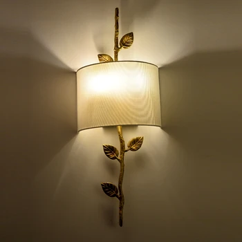 Низкое MOQ Высокое качество Европейский винтажный стиль арт-деко красочная роскошная медная прикроватная лампа для чтения в помещении угловой гостиничный бра настенный светильник