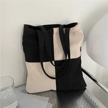 Новая женская повседневная нейлоновая сумка, женская сумка на одно плечо, холщовый пакет-пазл, простые сумки-тоут для девочек, сумки-мессенджеры.
