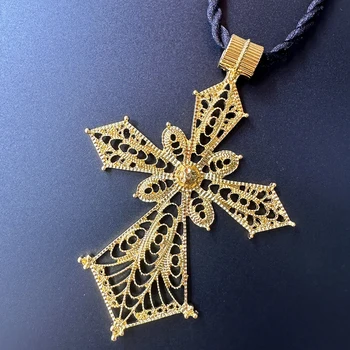 Новейшее ожерелье с эфиопским крестом 24K, Эритрейские женские ювелирные изделия для свадебных подарков, Африканское Арабское золото