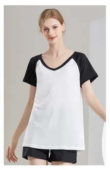 Новые летние овальные женские футболки с коротким рукавом для девочек из 100% хлопка, спортивные повседневные футболки