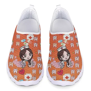Оригинальная обувь с рисунком зуба для бега, Повседневные Спортивные кроссовки для симпатичной Мультяшной девочки, Летние Дышащие Плоские