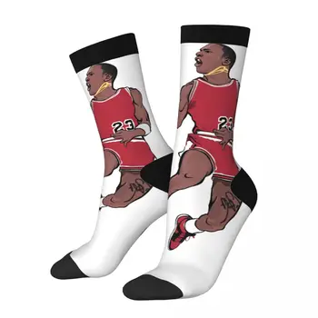 Повседневные носки Майклера и Джорданса со звездами баскетбола 2023 года, лучшая покупка, Компрессионные носки с контрастным цветом Funny Geek