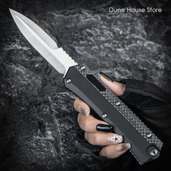 Серия GK из углеродного волокна Editon Micro OTF Tech Knife GLY Карманные ножи KON GLYK0N Stonewash D2 Blade EDC Self Defense A41