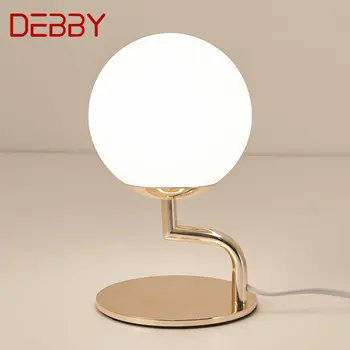 Современная настольная лампа DEBBY Простой дизайн, светодиодный стеклянный настольный светильник, модный декоративный светильник для дома, гостиной, спальни, прикроватной тумбочки