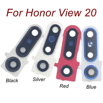 Стеклянный объектив задней камеры для Huawei Honor View 20, стекло камеры с держателем рамки, кронштейн Заменить на Honor View20 V20 PCT-L29