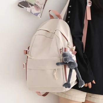 Студенческий Женский хлопковый холщовый рюкзак Kawaii, женская винтажная школьная сумка, Милые рюкзаки для девочек-подростков, Модная Женская роскошная сумка-книжка