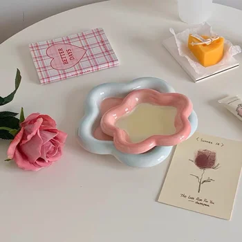 Тарелка DuDu с ручной росписью знаменитостей Онлайн, высококачественная молочная ювелирная тарелка fufu, Корейская посуда ins wind, высококачественная посуда