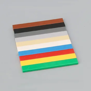 200шт объемных строительных блоков фигурных кирпичей гладких 1x8 10 цветов обучающего творческого размера, совместимого с 4162 игрушками для детей