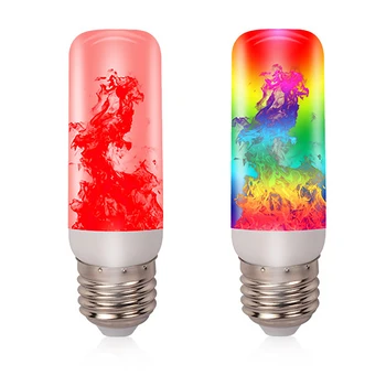 E27 LED Flame Light RGB Лампа Flame Gradient Лампа Красочный фестиваль света Праздничное украшение 85-265 В Лампа E27