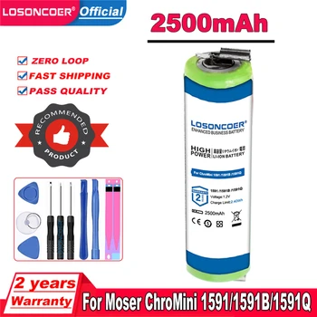 Аккумулятор LOSONCOER 2500 мАч Для Moser ChroMini 1591, ChroMini 1591B, ChroMini 1591Q, Easy Style 1881 1852-7531