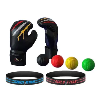 Боксерский рефлекторный мяч с повязками на голову Идеально подходит для тренировок с мячом на скорость реакции, ловкости, бокса, домашних фитнес-упражнений
