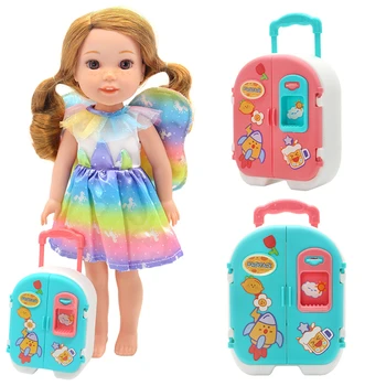 Кукольная Одежда Багажный Чемодан Для 17-18 Дюймовых Кукол 43 см Baby New Born Кукла Реборн Дорожный Чехол Generation Toy Girl's Gift Toys