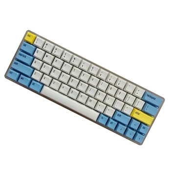 Механическая клавиатура TU60 Poker 64 2u 2.25u с левым сдвигом, наборы для поделок, сварочная печатная плата Type-c, белая задняя панель, фиолетовый пластиковый корпус