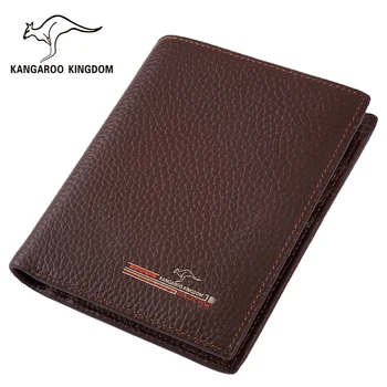 Роскошные модные мужские кошельки Kangaroo Kingdom, кошелек из натуральной кожи, короткий дизайнерский брендовый кошелек